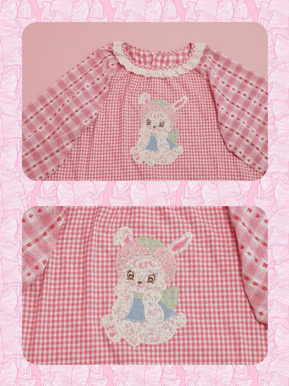 Strawberry Bunny Balloon Sleeve Shirt【s0000012017】