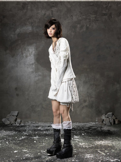 Printed Puff Sleeve Knit【s0000015954】