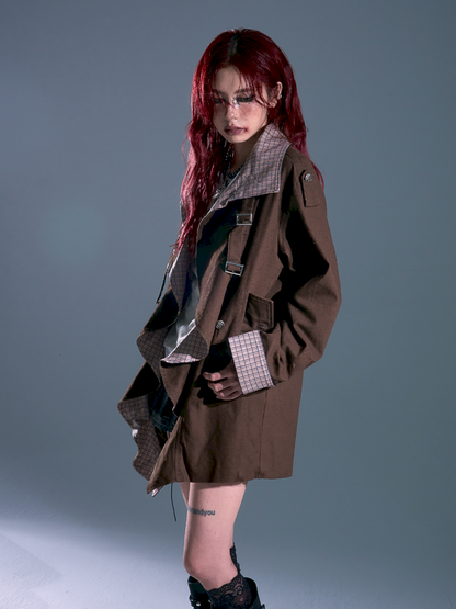 Lapel Mid-Length Silhouette Trench Coat【s0000013689】