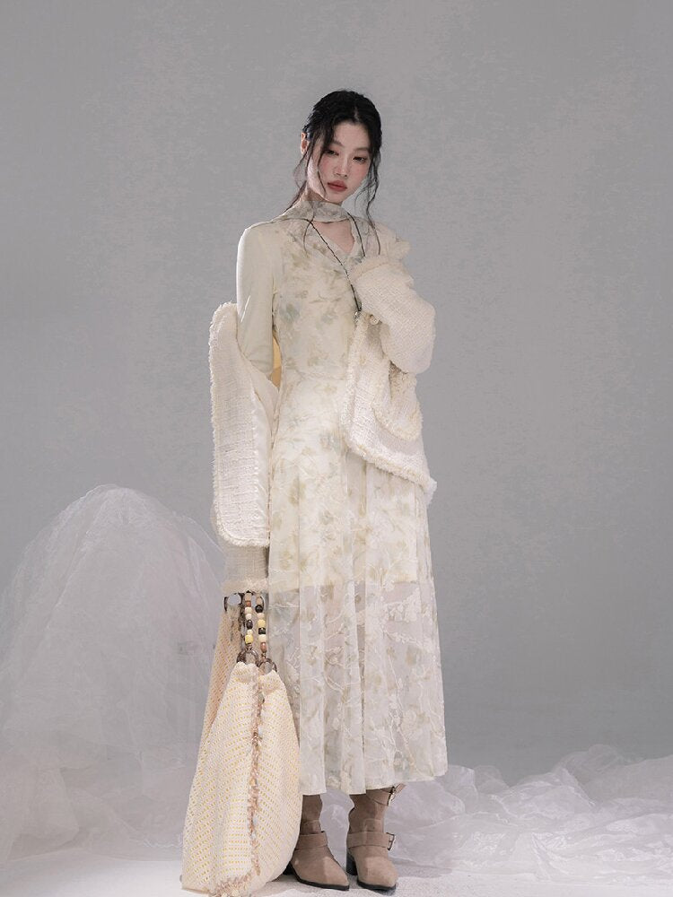Broken Apricot White Wool Jacket【s0000015735】