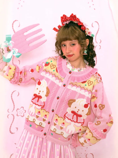 Sweet Pink Knit Cardigan Jacket【s0000014164】