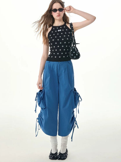 Broken Star Knot Halter Tank Top【s0000017257】