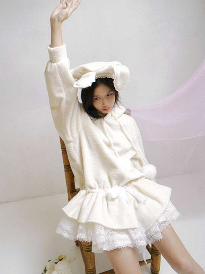 Plush Angel Ears Low Waist Dress【s0000014941】