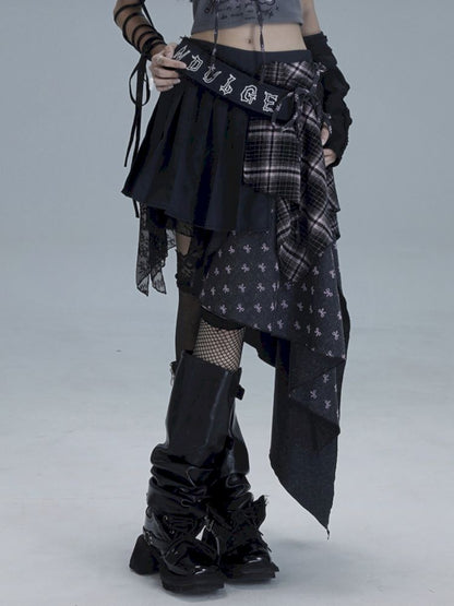 Irregular embroidery half-body skirt【s0000013484】