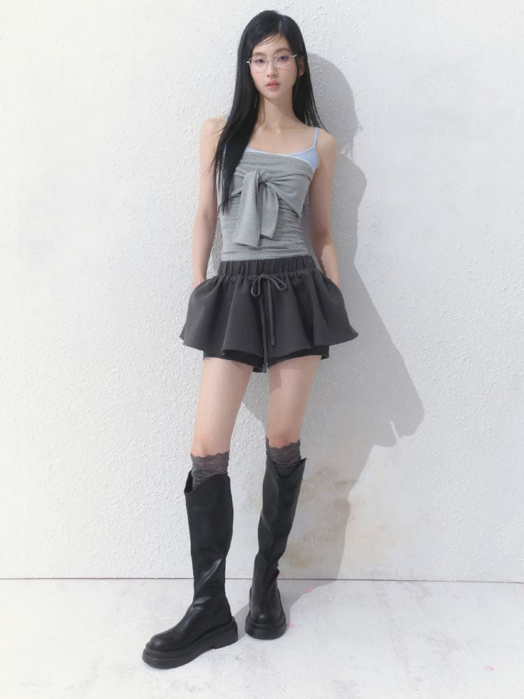 A-line Puffy Half-body Skirt【s0000012153】