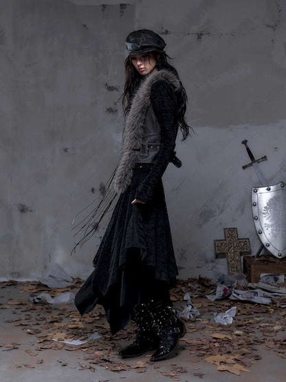 Tie-Front Shearling Vest【s0000014459】