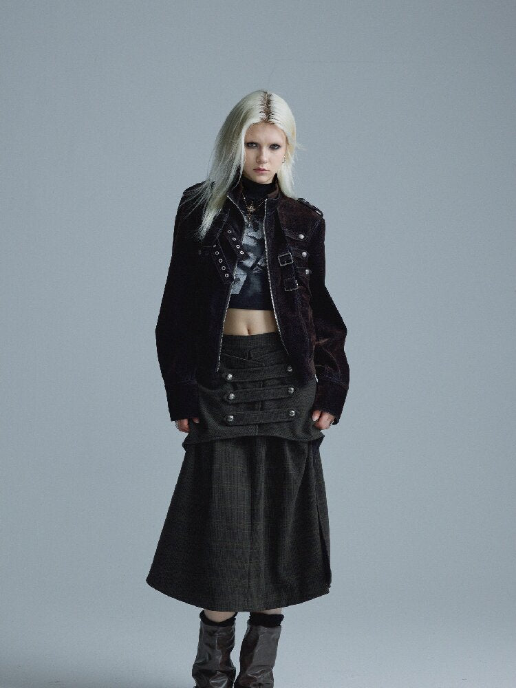 Deconstructed Napoleon Midi Skirt【s0000018552】