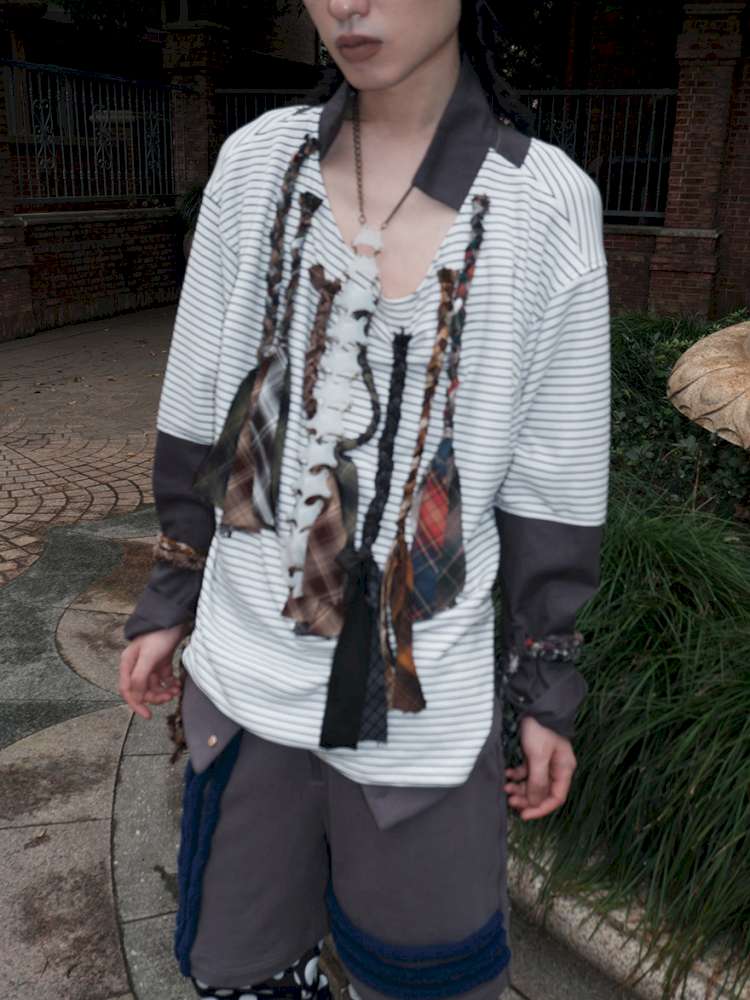 Multi-Tie Striped Long Sleeves【s0000015142】