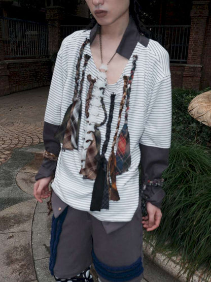 Multi-Tie Striped Long Sleeves【s0000015142】