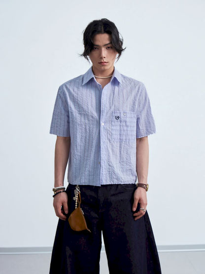 Striped Short Sleeve Shirt【s0000013198】