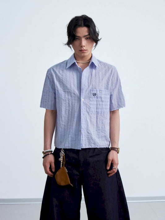 Striped Short Sleeve Shirt【s0000013198】