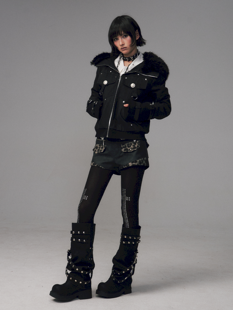 Vintage Sand Wash Detachable Hood Jacket【s0000014703】