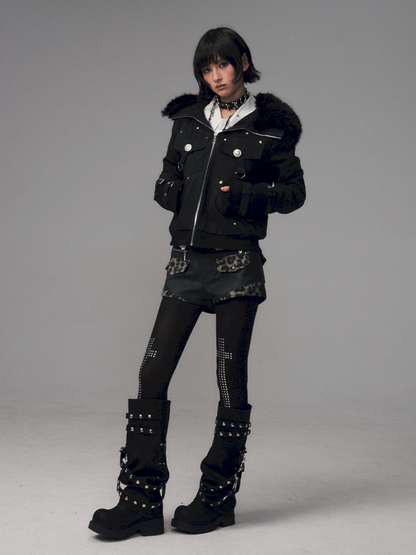 Vintage Sand Wash Detachable Hood Jacket【s0000014703】