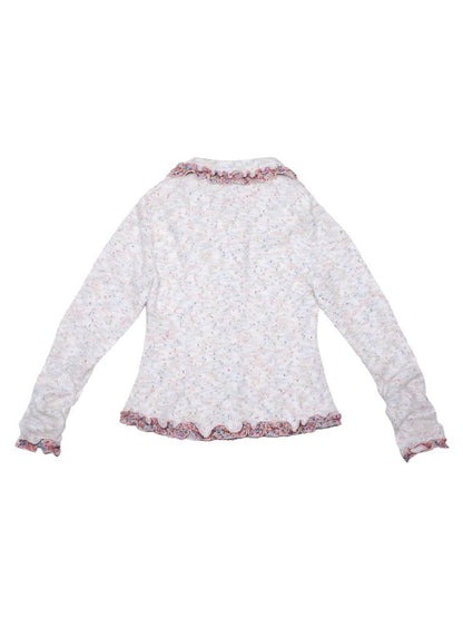 Niche Girls Vintage Cream Knit Cardigan【s0000005732】