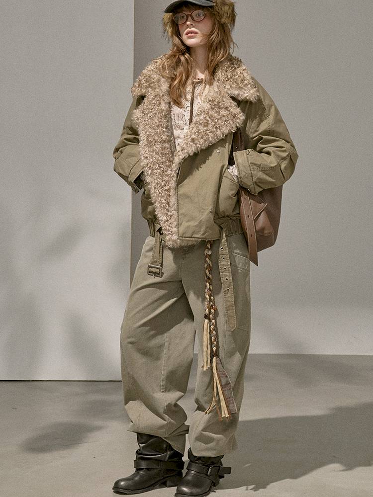 Split Side Pocket Riveted Washed Trousers【s0000014406】