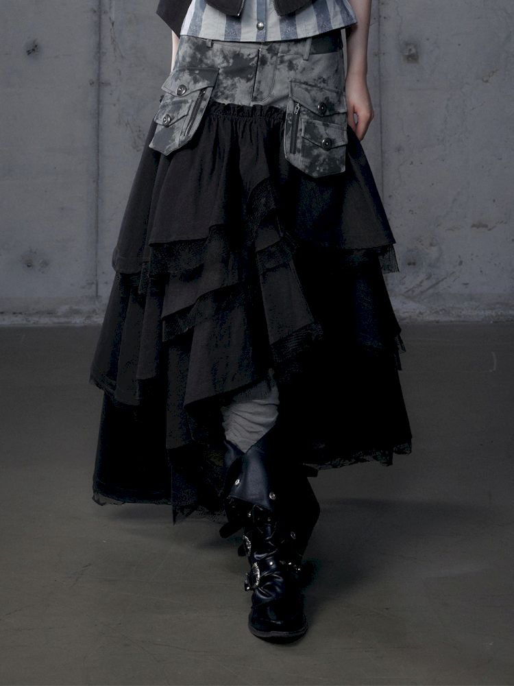 Fake Two Piece Heavy Layered Cake Skirt【s0000013476】