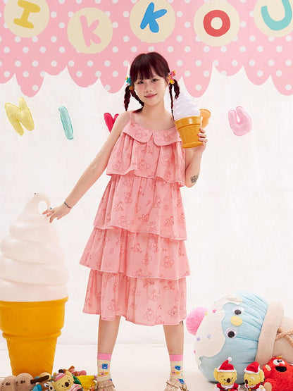 Animal Angel Pink Cake Halter Dress【s0000013192】