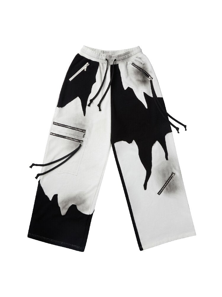 Color Block Distressed Pants【s0000019140】