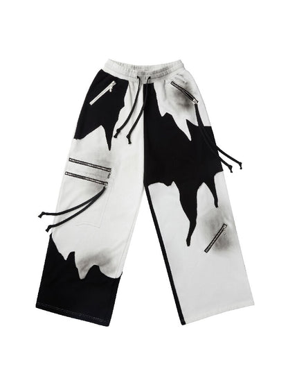 Color Block Distressed Pants【s0000019140】