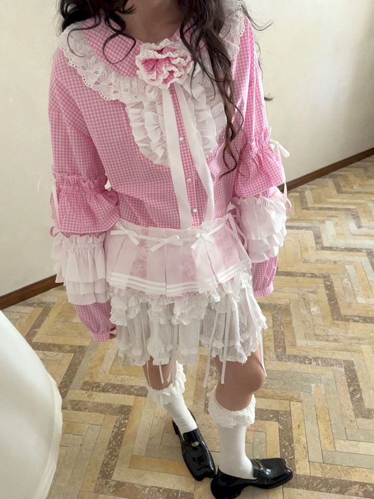 Double-layer bow-tie short skirt【s0000012764】