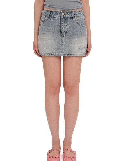 Denim ultra short skirt【s0000013425】