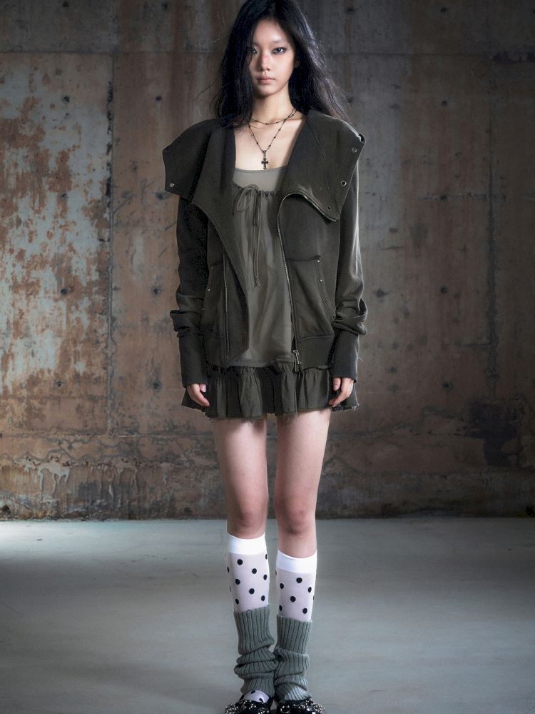 Real two pieces mesh splicing halter dress【s0000013893】