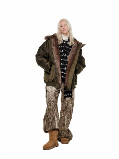 Gradient Spell Fur Down Jacket【s0000010661】