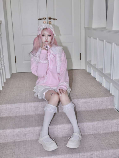 Detachable Navy Collar Sweatshirt【s0000015422】