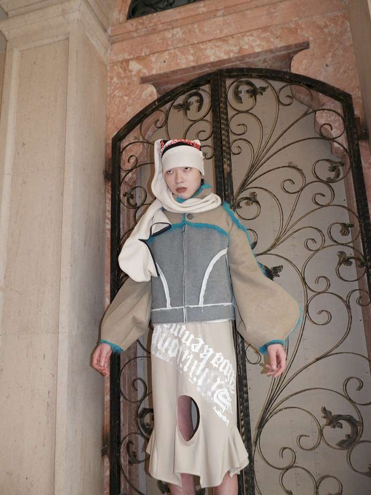 Fur Paneled Polar Fleece Coat【s0000015148】