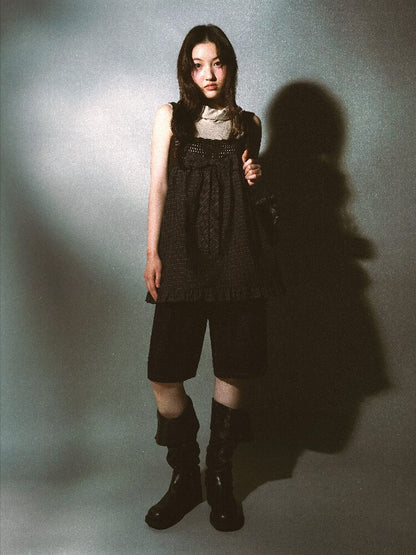 Wristhook Plaid Bow Slip Dress【s0000017937】