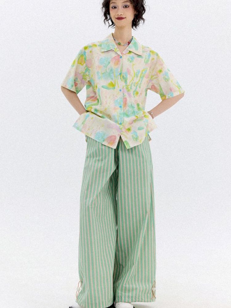 Full-print short-sleeved shirt【s0000012951】