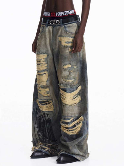 Wild Destruction Denim Wide Pants【s0000015179】