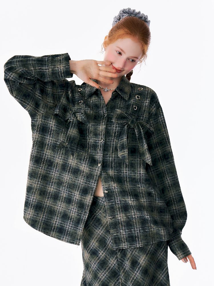 Loose Plaid Jacket【s0000012219】