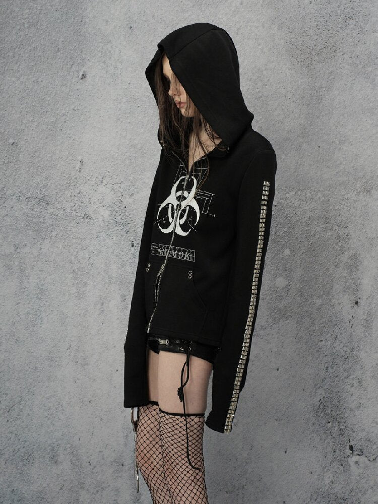 Rivet Radiation Print Cardigan【s0000016944】