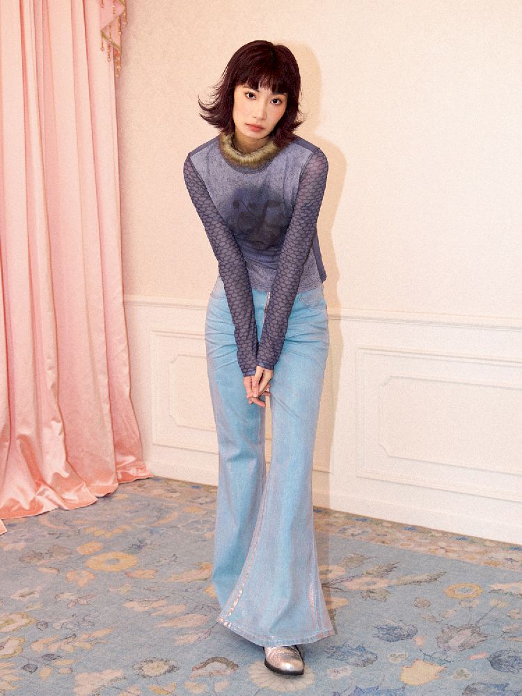 rayed Microblend Denim Trousers【s0000011639】