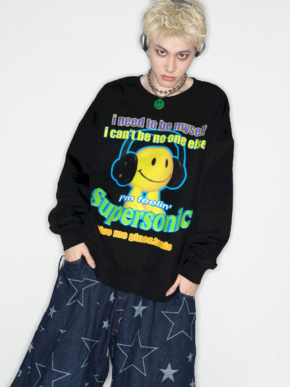 American Casual Street Smiley Loose Pullover [S0000010265]