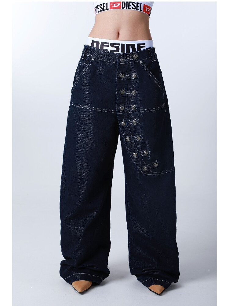 Silver Filigree Topstitch Jeans【s0000016295】