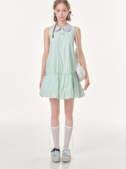 Mint Green Doll Collar Dress【s0000016614】