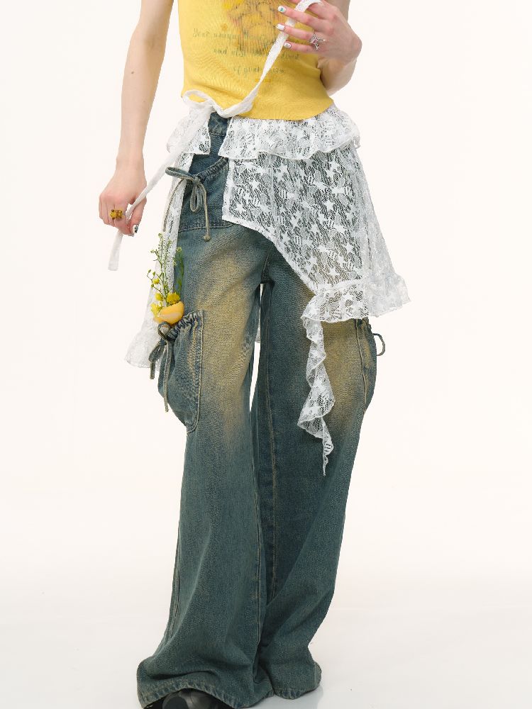 Lace Irregular Hem One Piece【s0000012227】