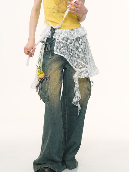 Lace Irregular Hem One Piece【s0000012227】