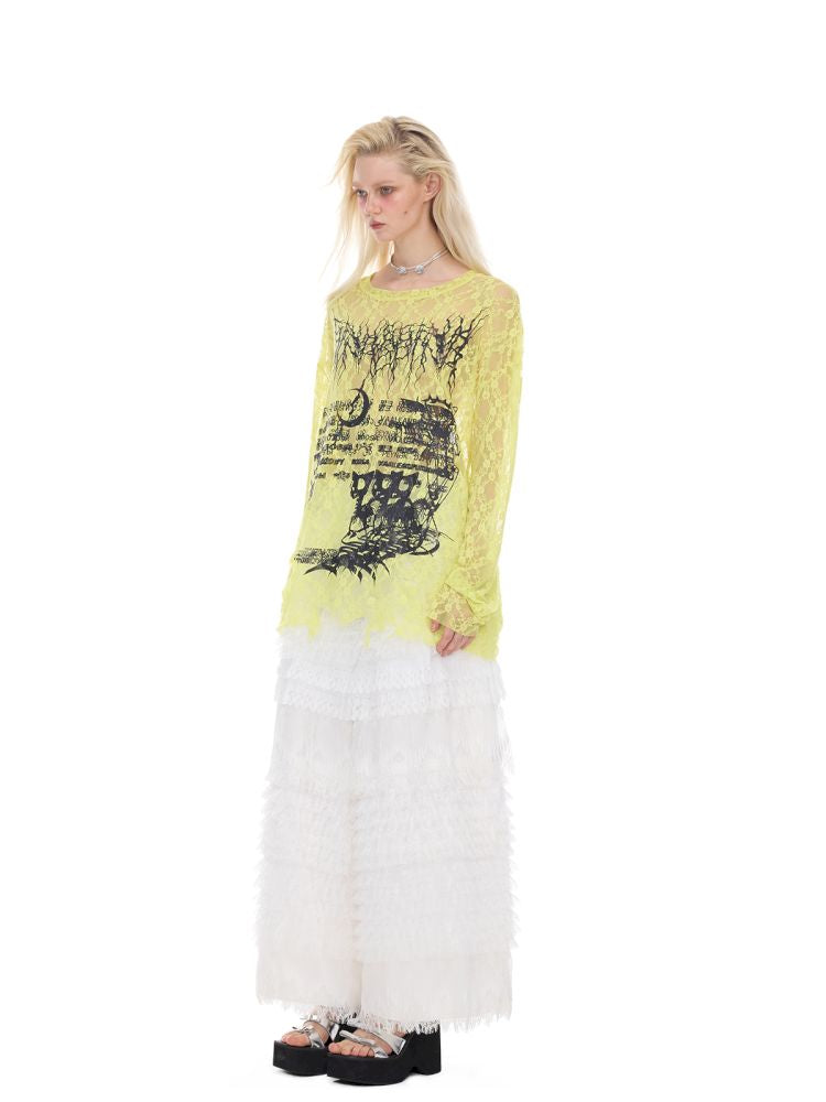 Oversized Gender-Neutral Layered T-Shirt【s0000012989】