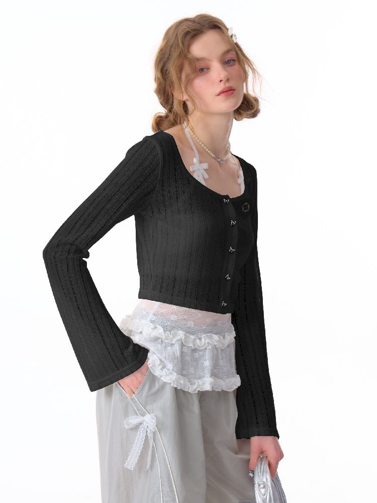 Hollow Knitted Cardigan【s0000012261】