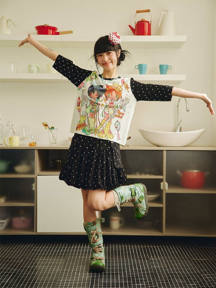 Polka Dot Detachable Pocket Skirt【s0000018694】
