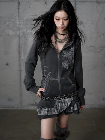 Detachable Hooded Sweatshirt Dress【s0000013943】