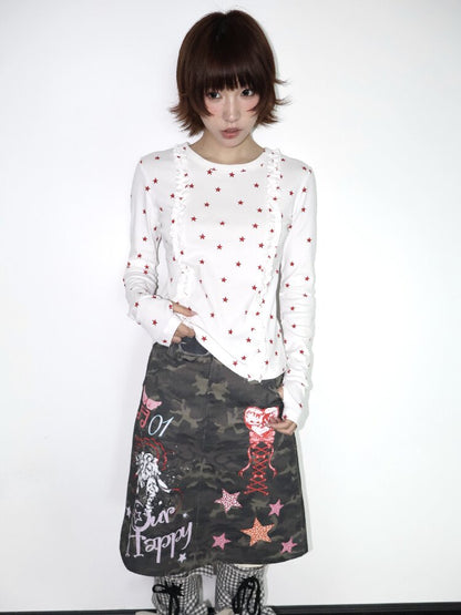 Star Cotton Overfinger Top【s0000018660】