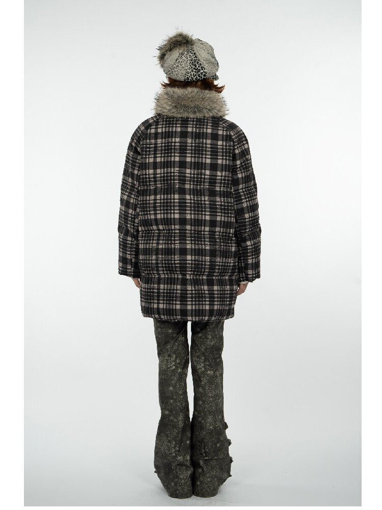 Retro Plaid Bear Love Down Jacket【s0000018077】