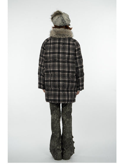 Retro Plaid Bear Love Down Jacket【s0000018077】