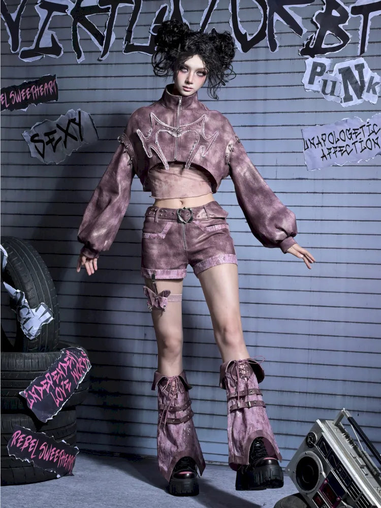 Butterfly Leg Chains Niche Denim Shorts【s0000014024】