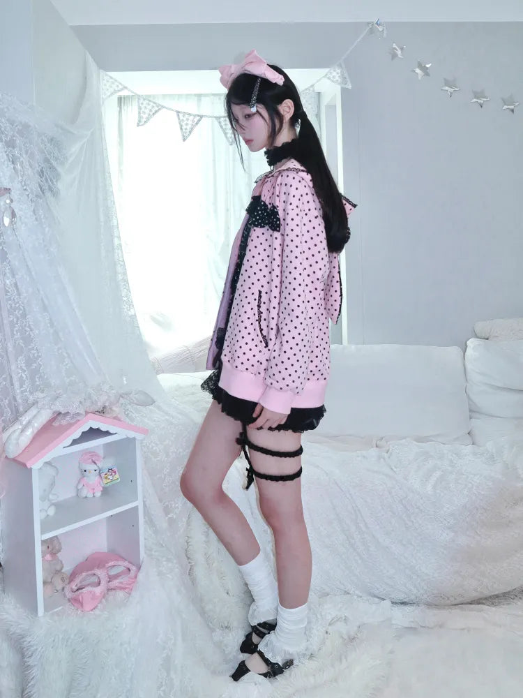 Lightweight Fleece Hoodie with Bunny Ears【s0000013970】