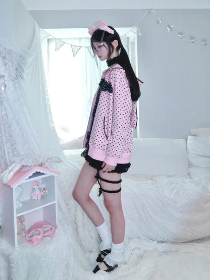 Lightweight Fleece Hoodie with Bunny Ears【s0000013970】